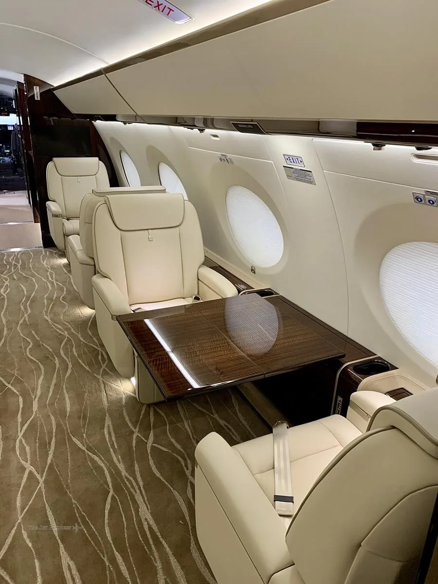 Cabin interior of a 2019 GULFSTREAM G650ER.