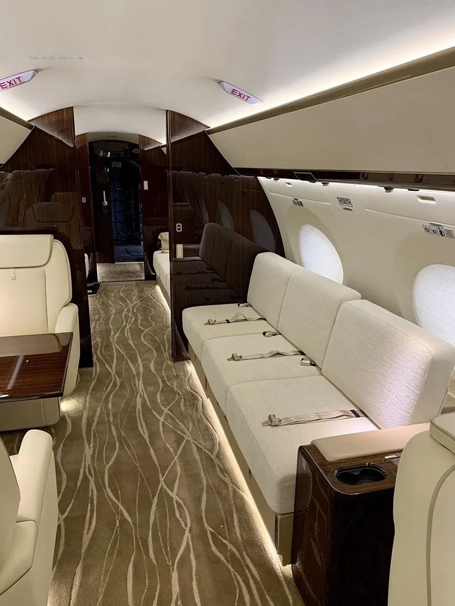 Cabin interior of a 2019 GULFSTREAM G650ER.