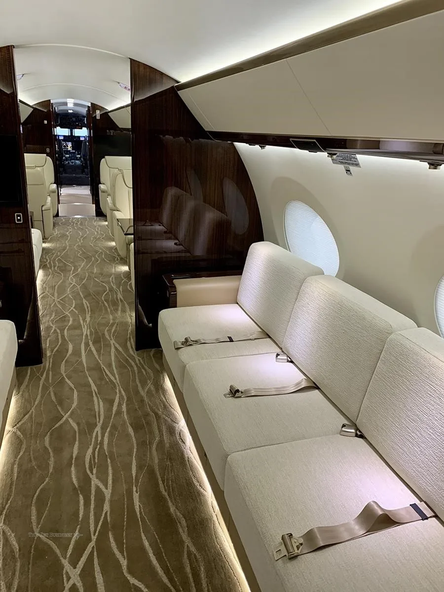 Cabin interior of a 2019 GULFSTREAM G650ER.