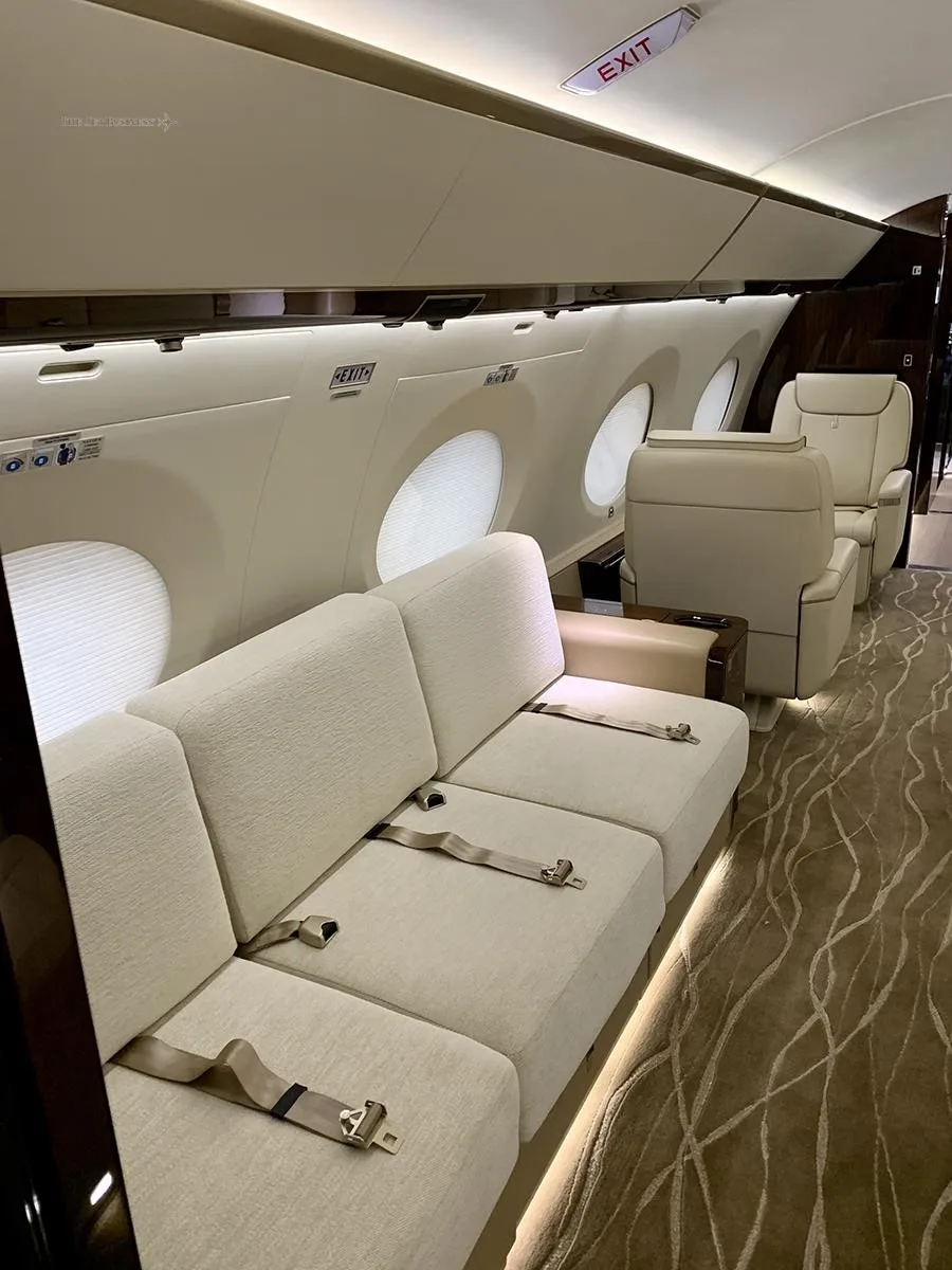 Cabin interior of a 2019 GULFSTREAM G650ER.