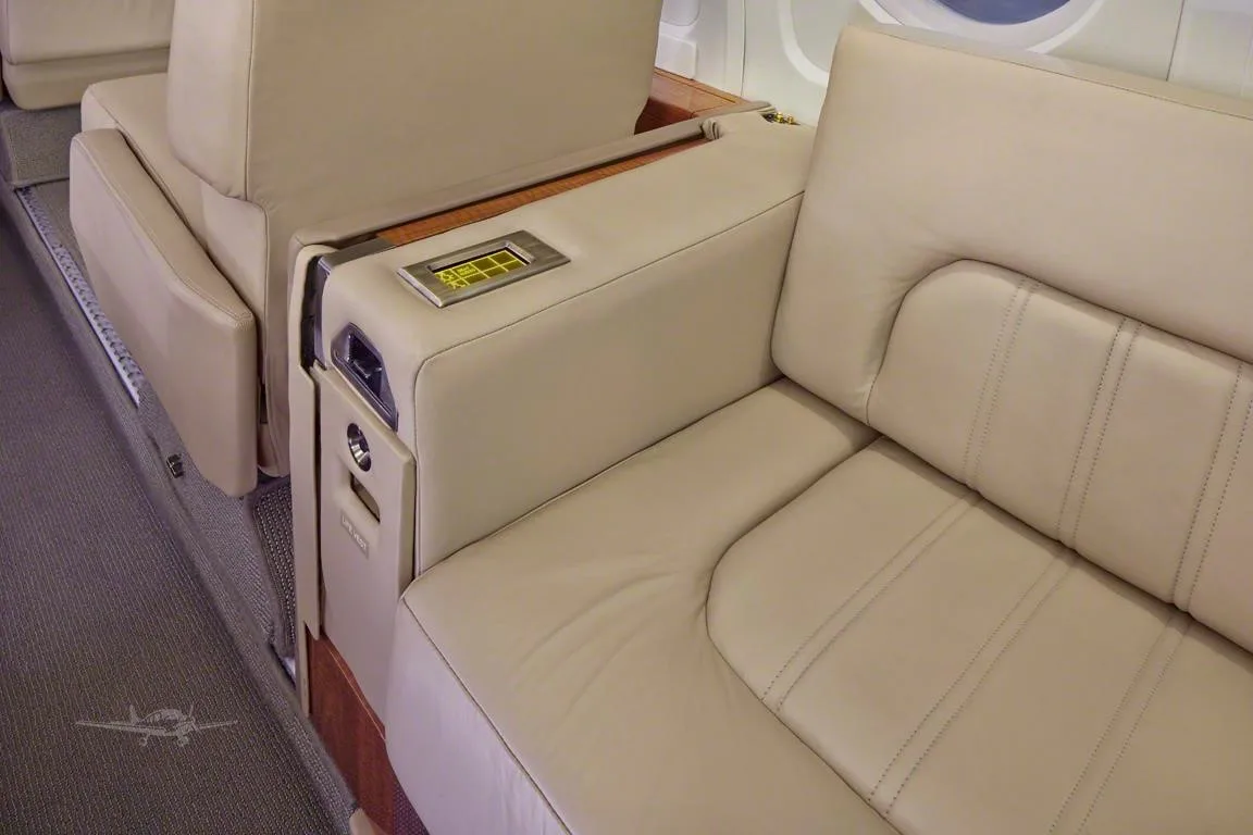 Cabin interior of a 1988 DASSAULT FALCON 50.
