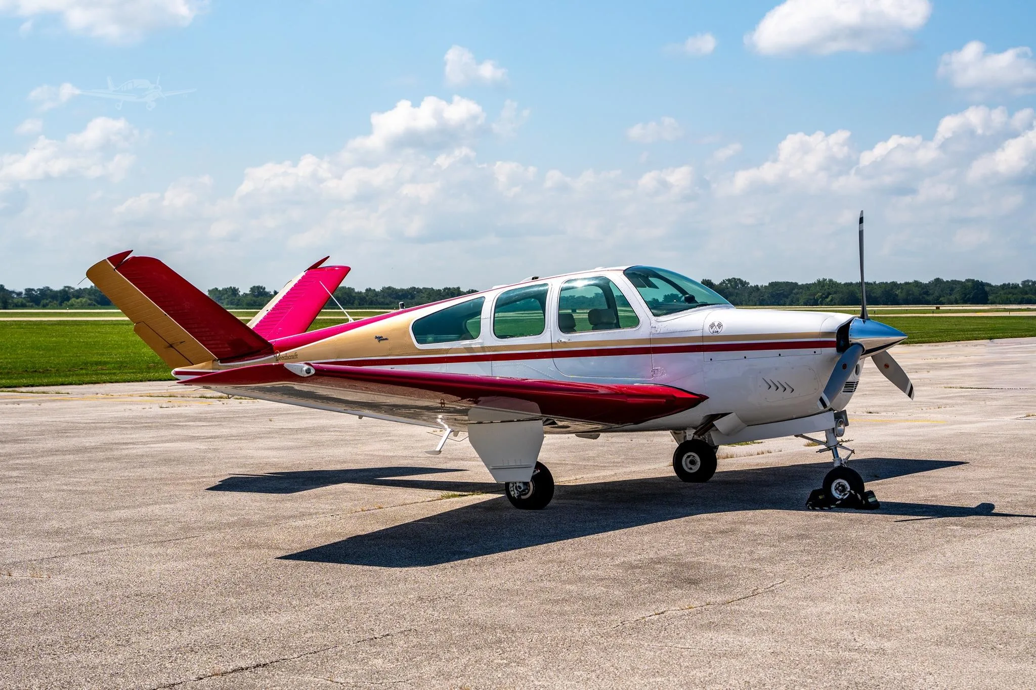 Exterior view of a 1964 BEECHCRAFT S35 BONANZA, N999GT.