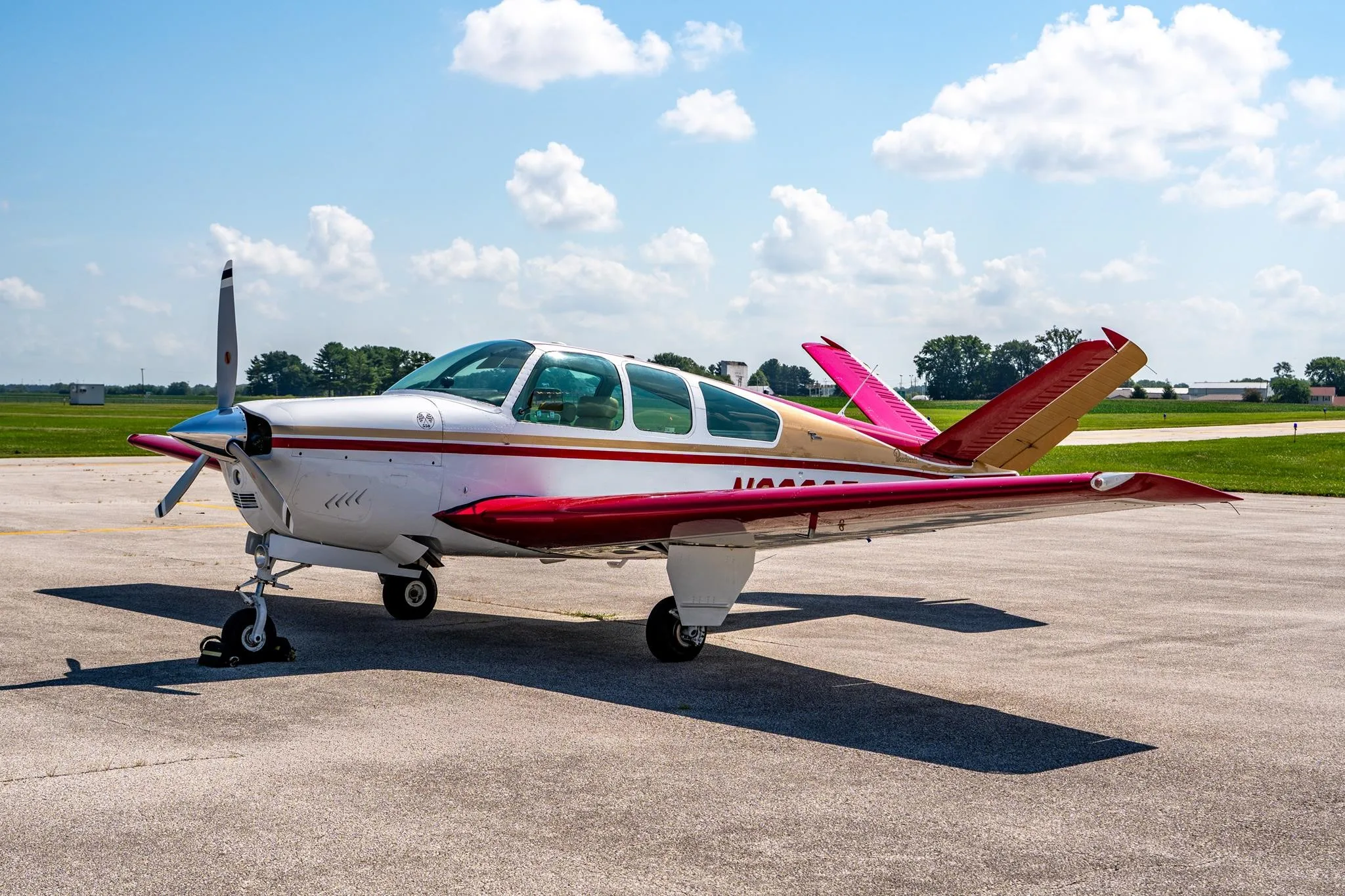 Exterior view of a 1964 BEECHCRAFT S35 BONANZA, N999GT.