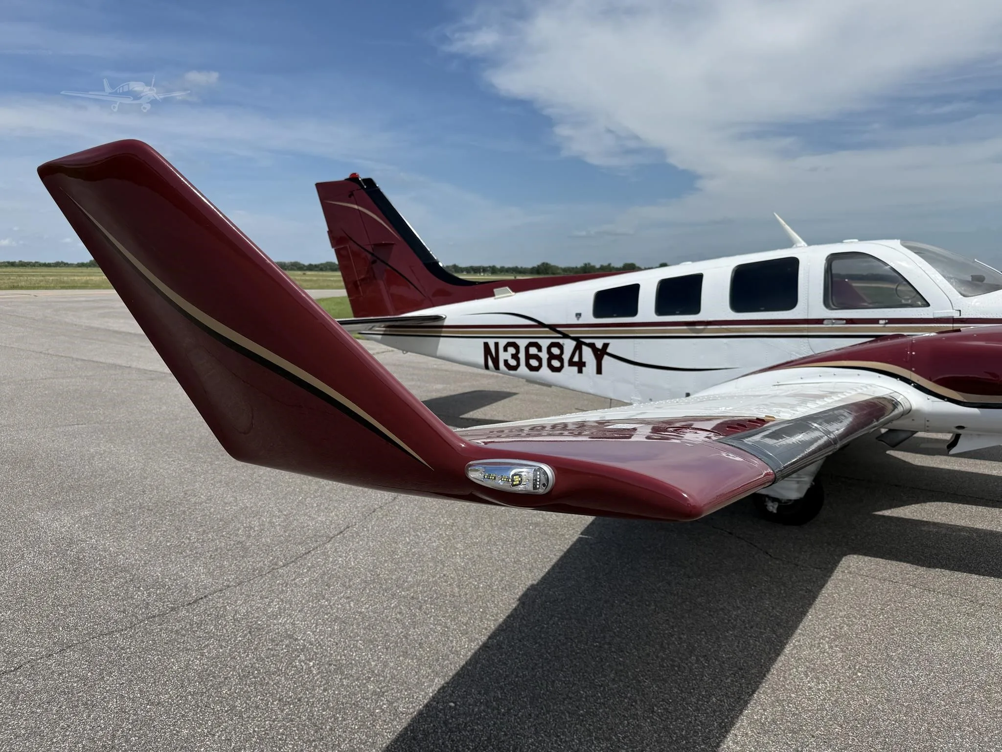 Exterior view of a 1980 BEECHCRAFT 58P BARON, N3684Y.