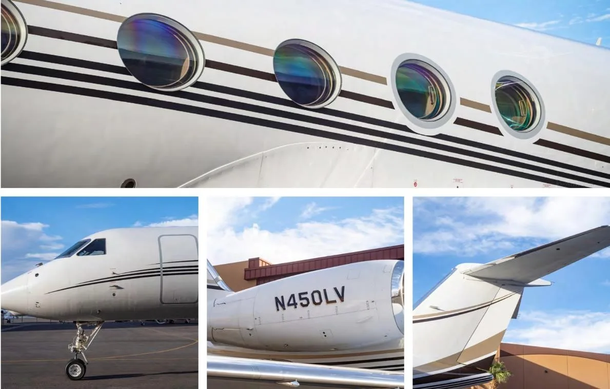 Engine detail of a 2007 GULFSTREAM G450.