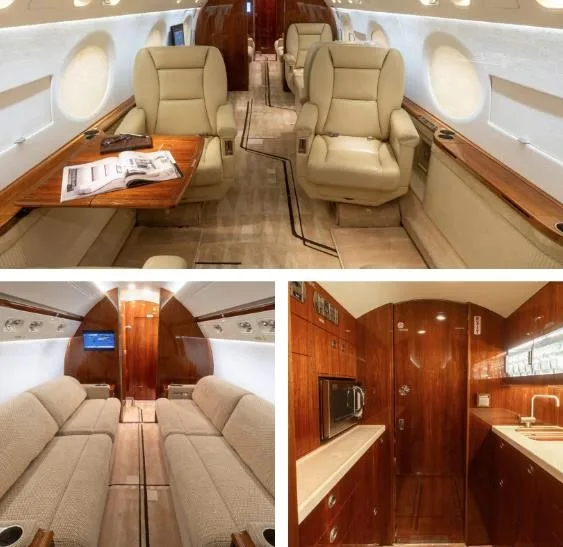 Cabin interior of a 2007 GULFSTREAM G450.