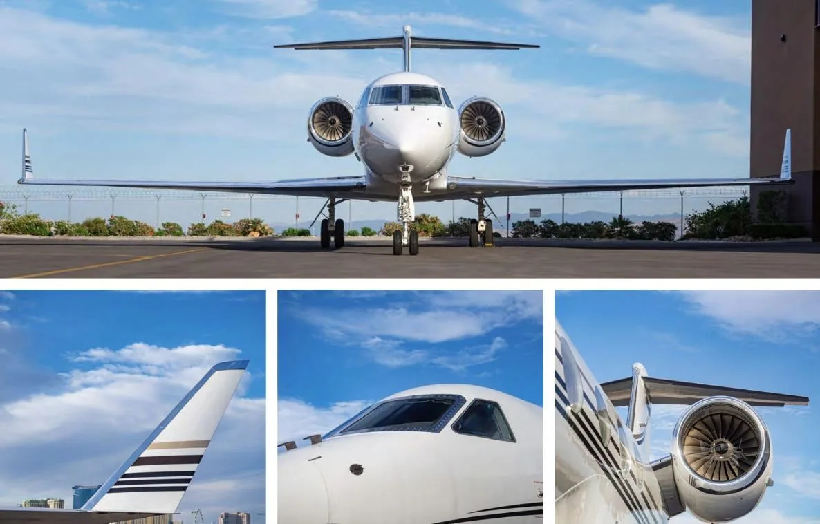 Exterior view of a 2007 GULFSTREAM G450, N450LV.