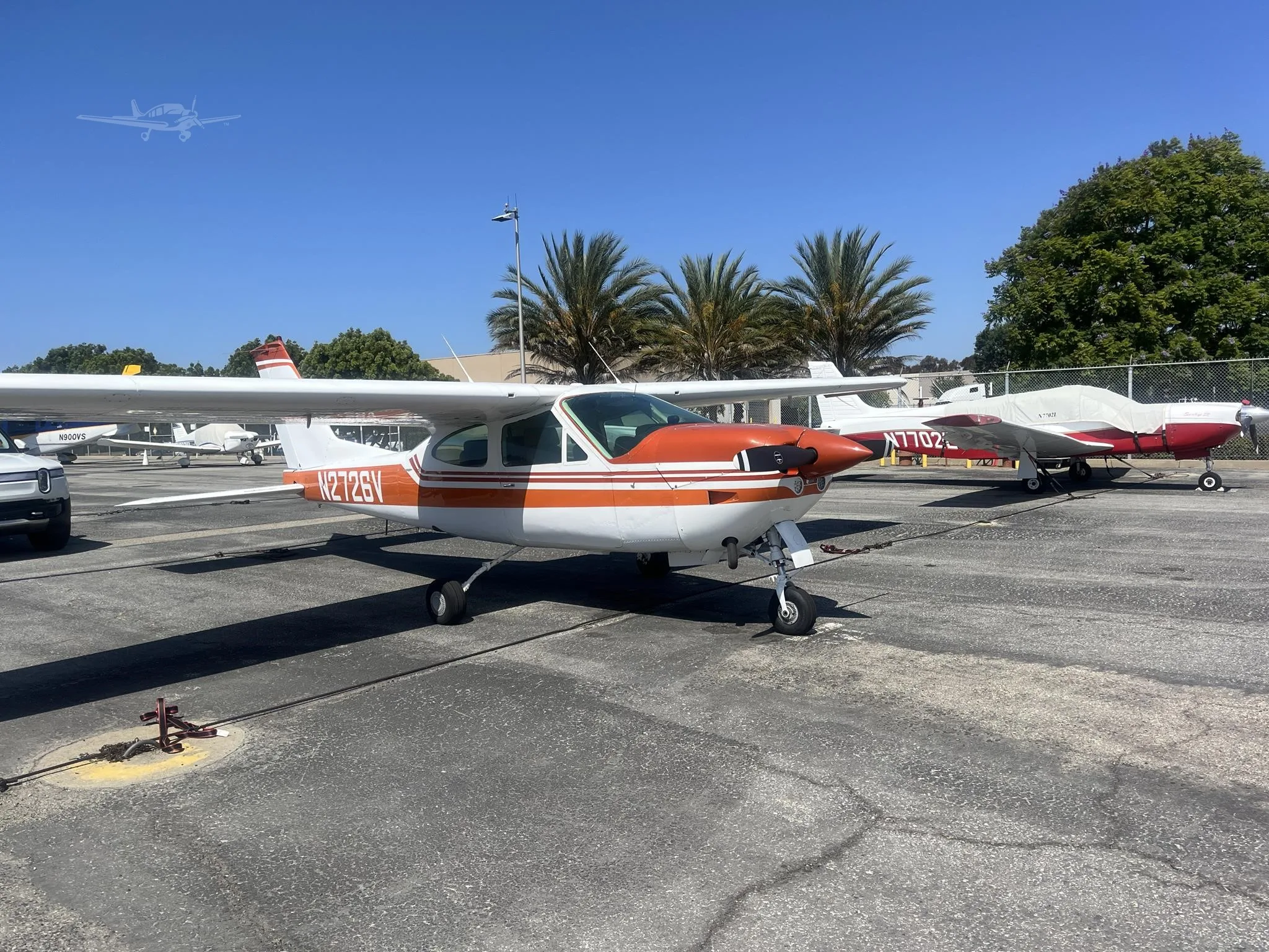 Exterior view of a 1975 CESSNA 177RG, N2726V.