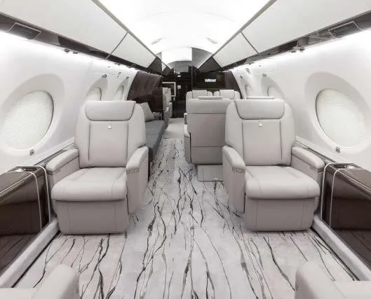 Cabin interior of a 2017 GULFSTREAM G650ER.