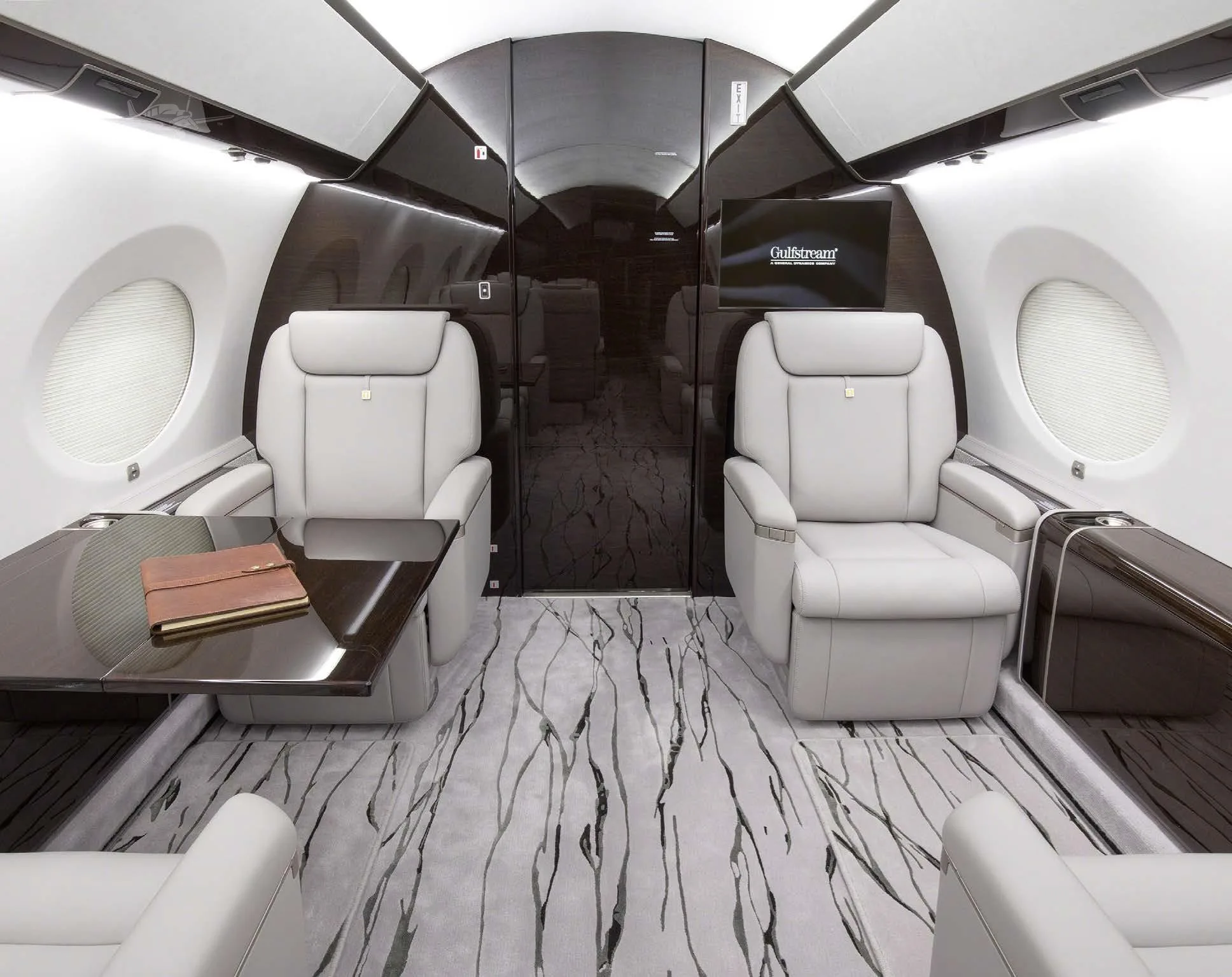 Cabin interior of a 2017 GULFSTREAM G650ER.