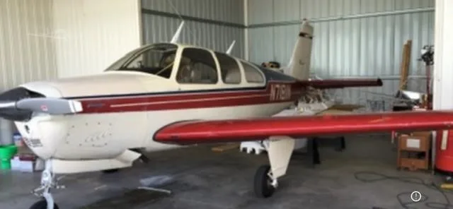 Exterior view of a 1968 BEECHCRAFT E33A BONANZA, N7181N.