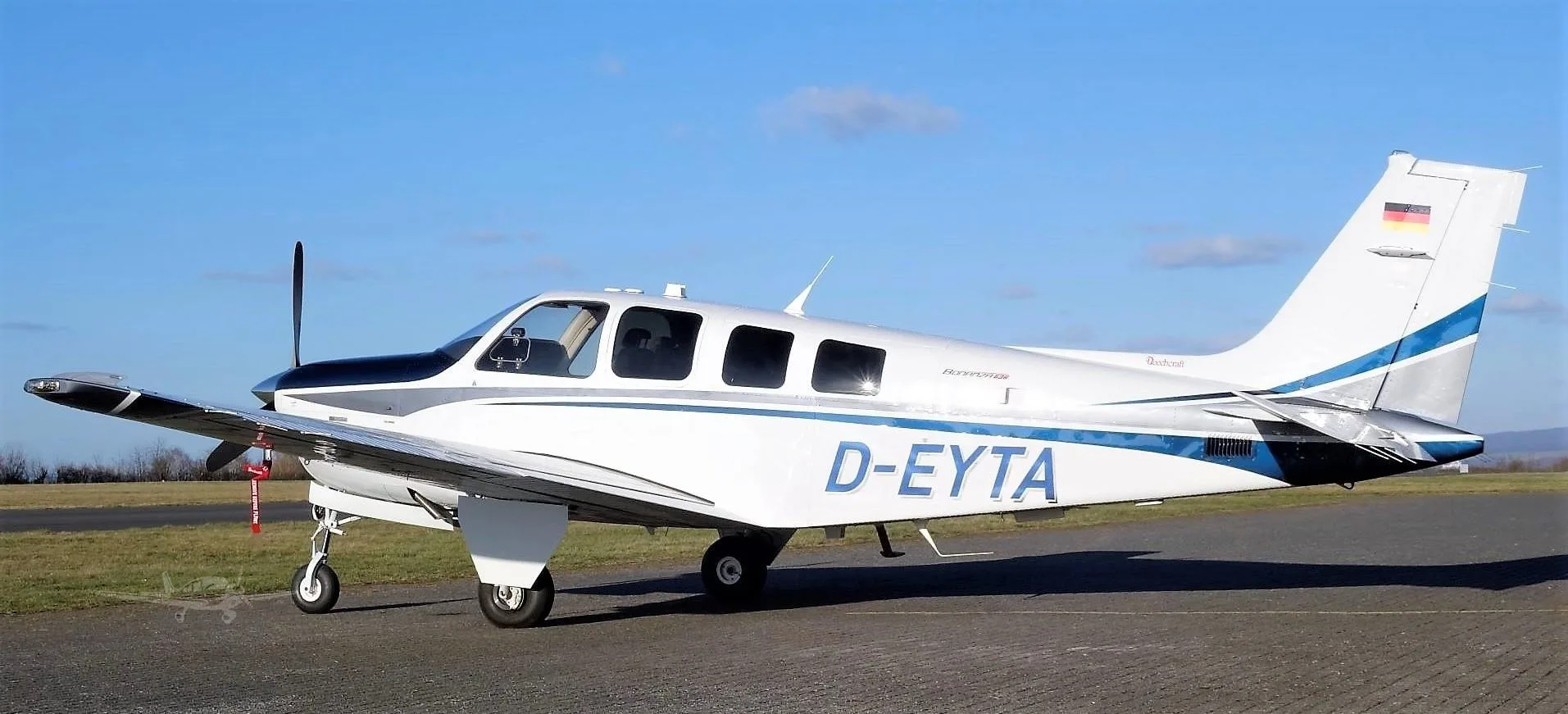 Exterior view of a 2019 BEECHCRAFT G36 BONANZA, D-EYTA.