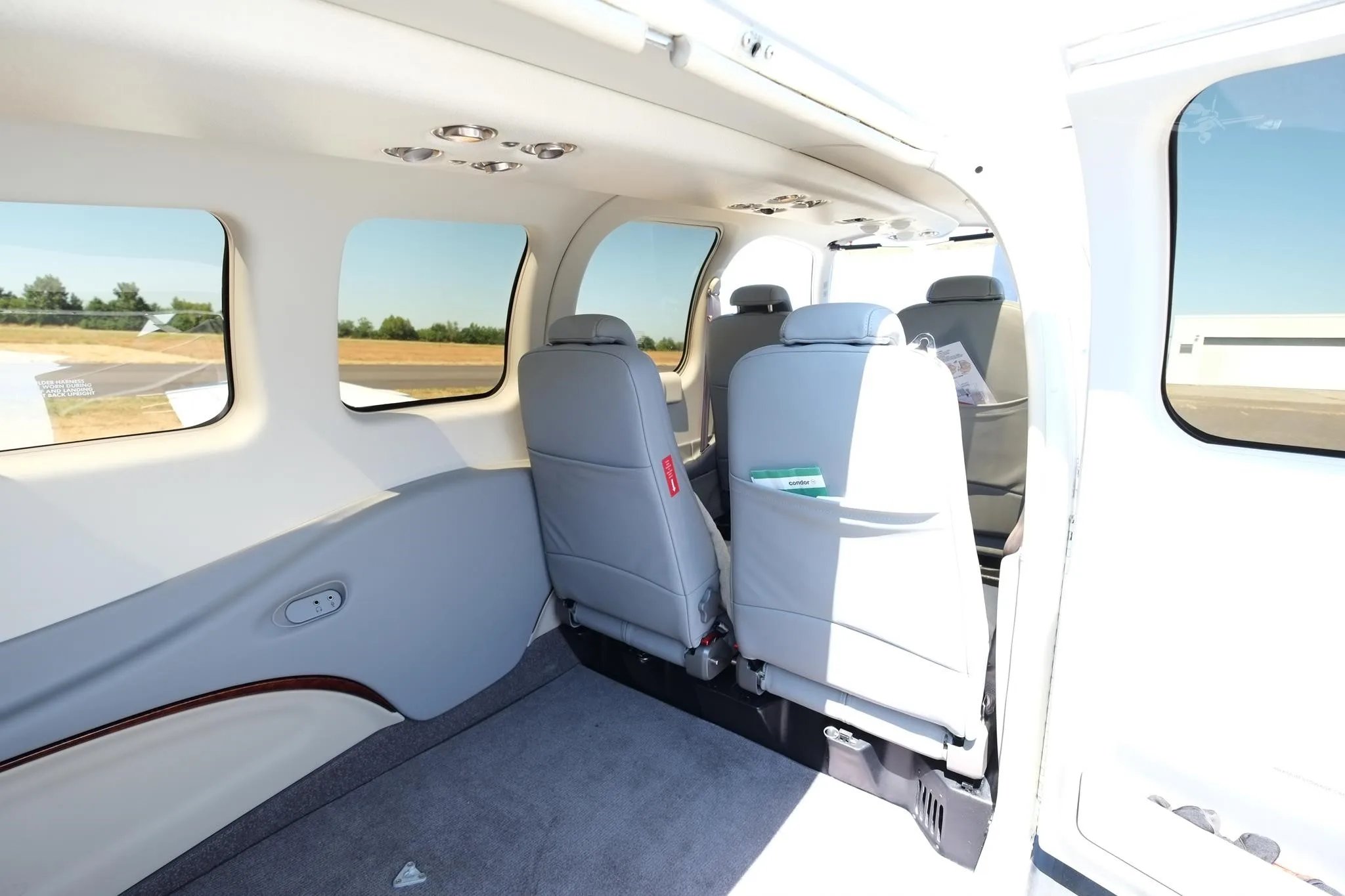 Cabin interior of a 2019 BEECHCRAFT G36 BONANZA.