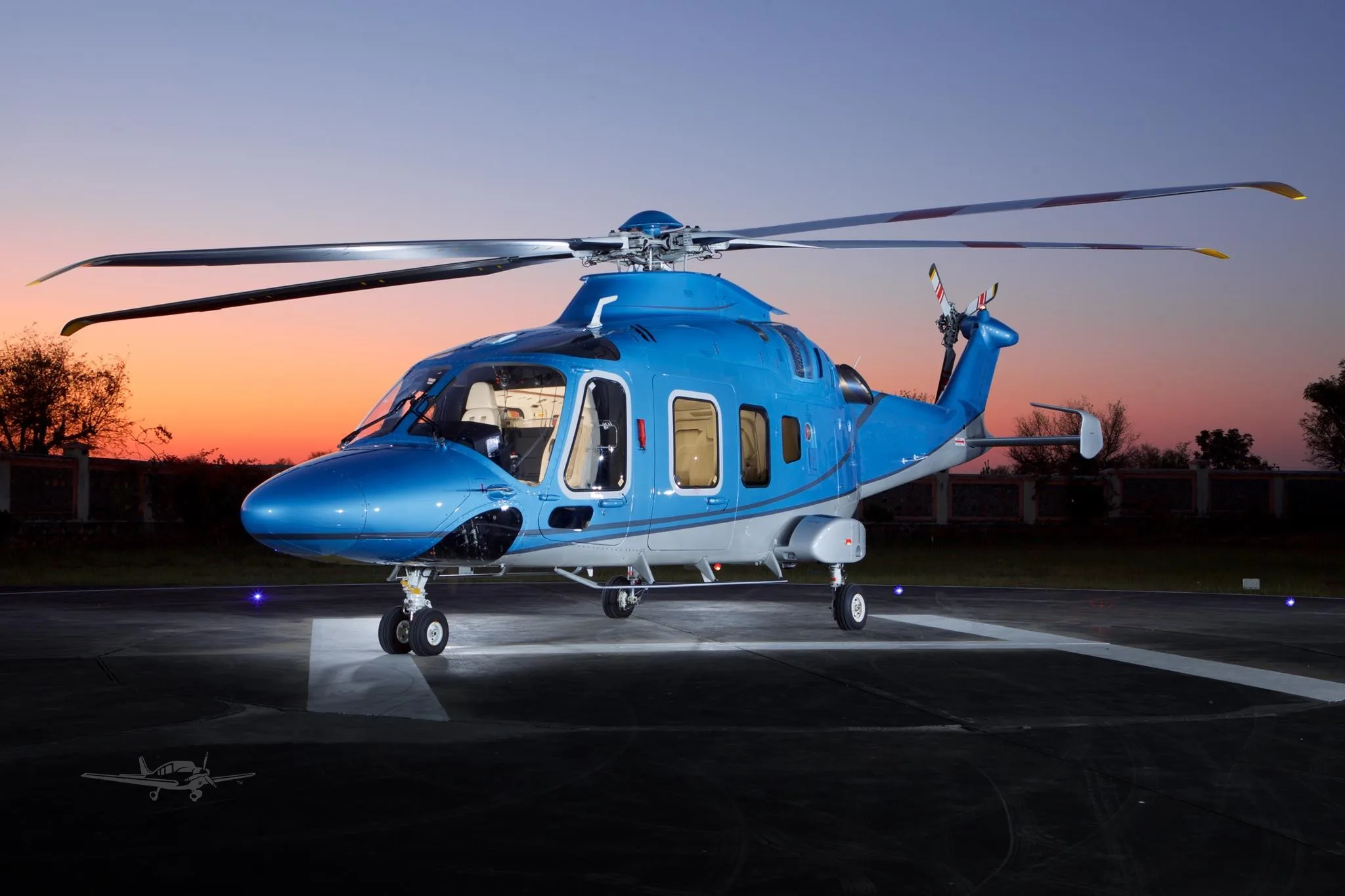 Marketing image of a 2024 LEONARDO AW169.