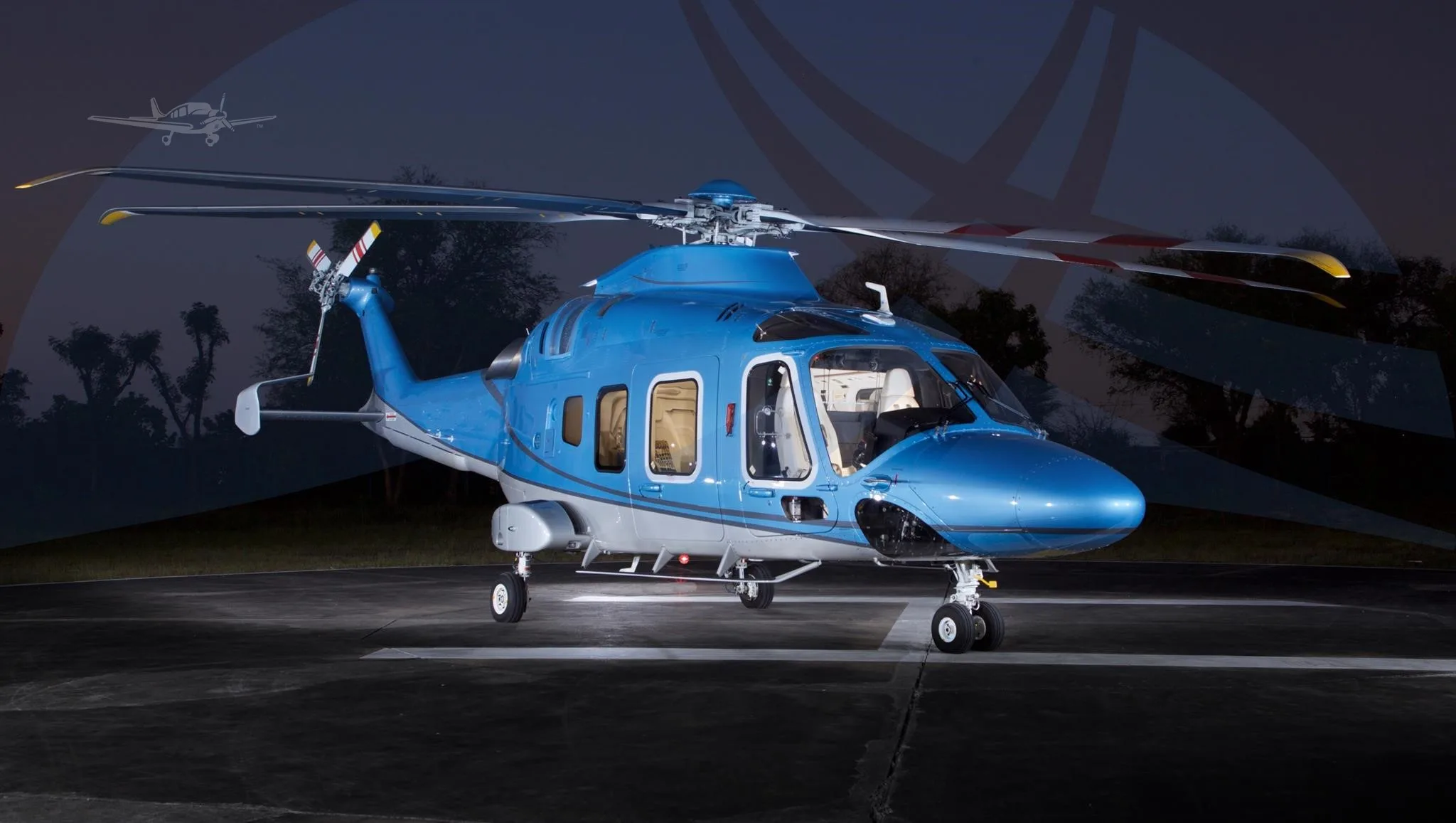 Marketing image of a 2024 LEONARDO AW169.