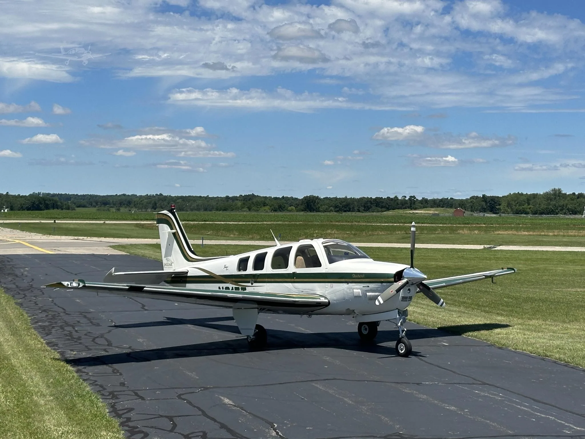 Exterior view of a 2001 BEECHCRAFT B36TC BONANZA, N315T.