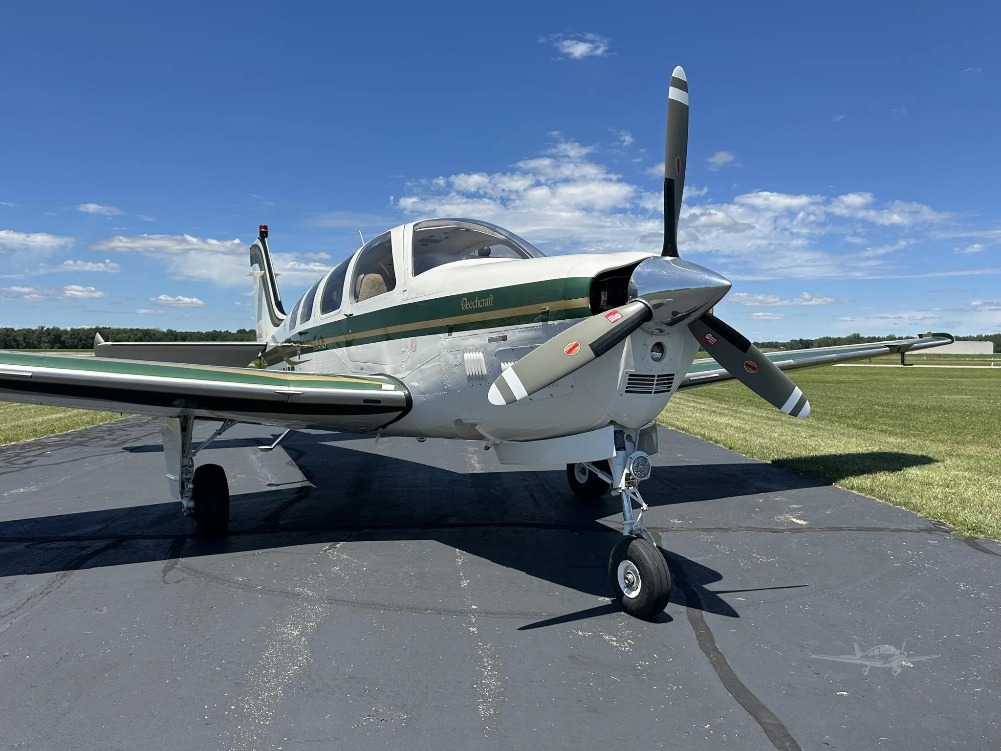 Exterior view of a 2001 BEECHCRAFT B36TC BONANZA, N315T.