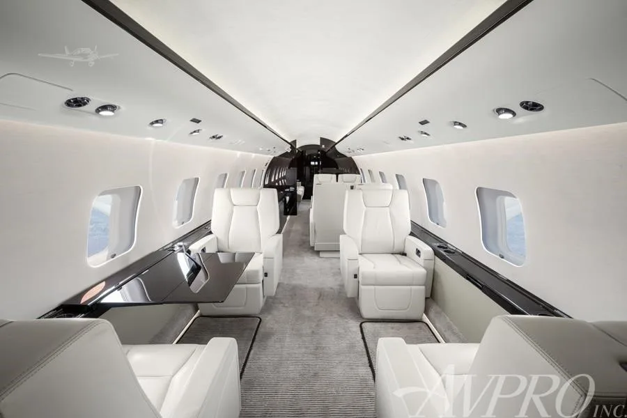 Cabin interior of a 2015 BOMBARDIER GLOBAL 6000.