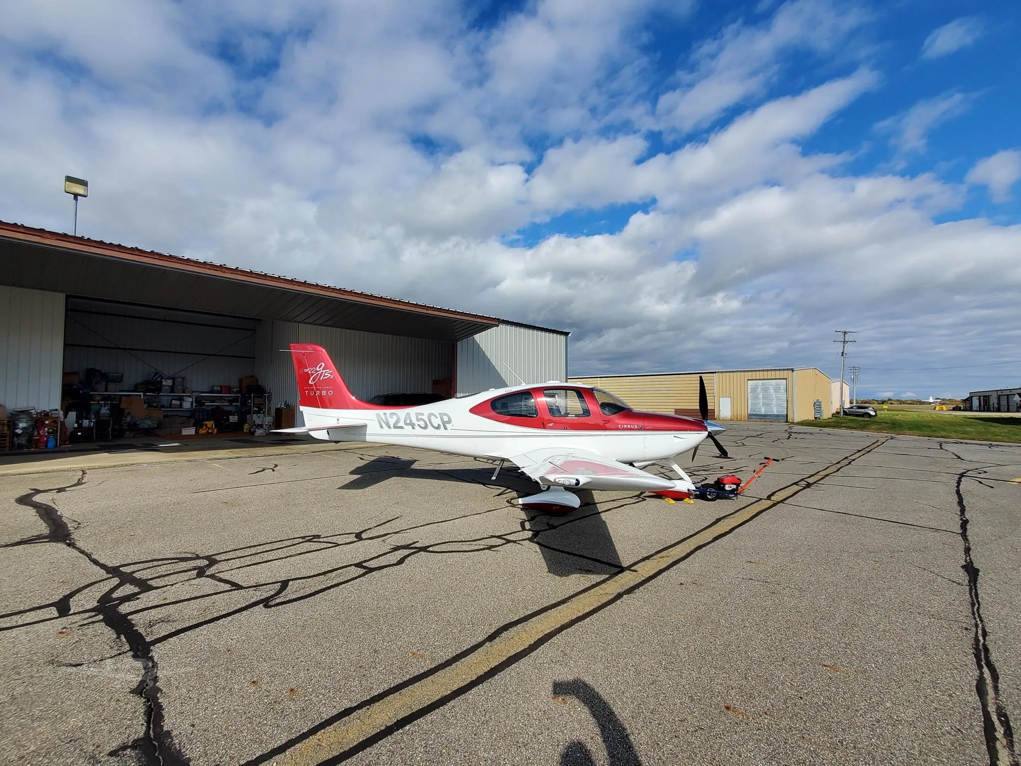 Exterior view of a 2008 CIRRUS SR22-G3 TURBO, N245CP.