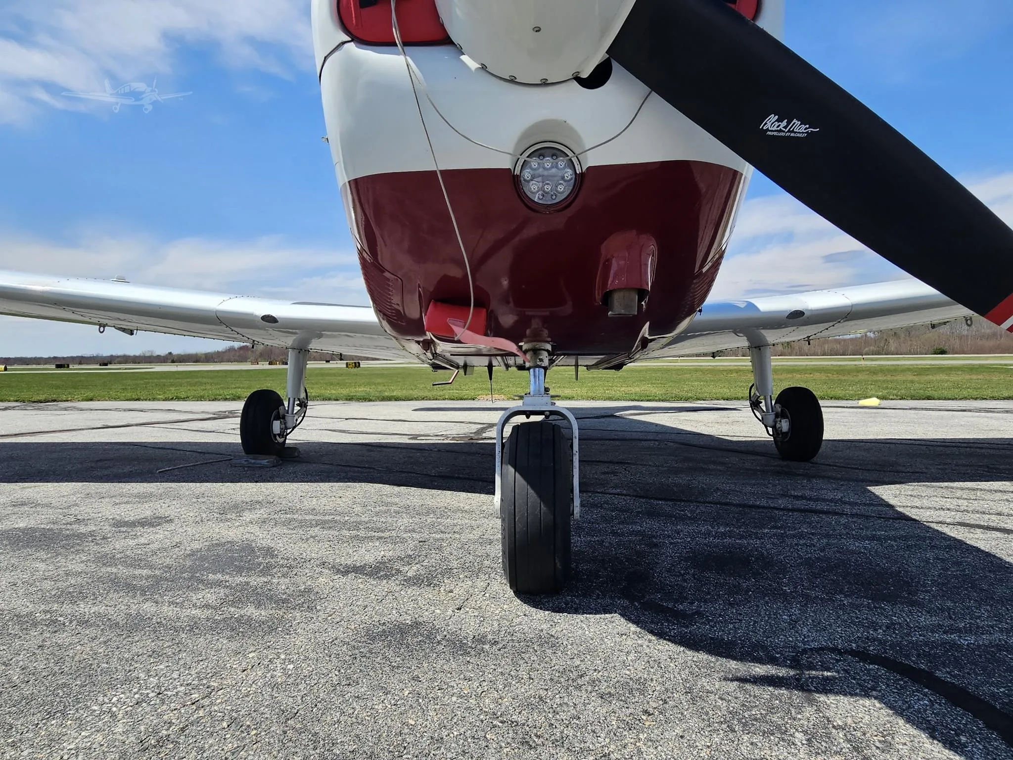 Exterior view of a 1973 PIPER ARCHER, N55667.