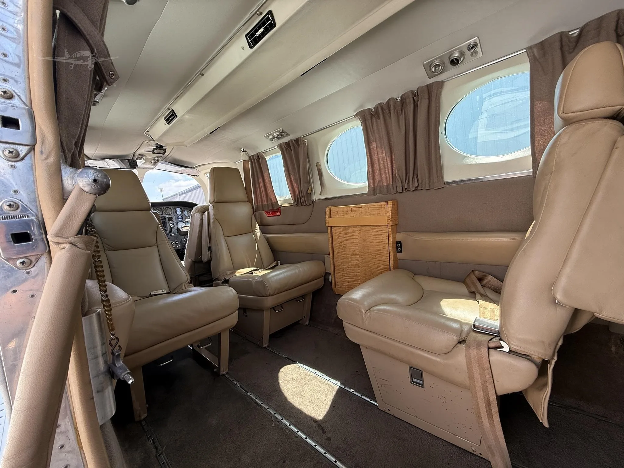 Cabin interior of a 1977 CESSNA 340A.