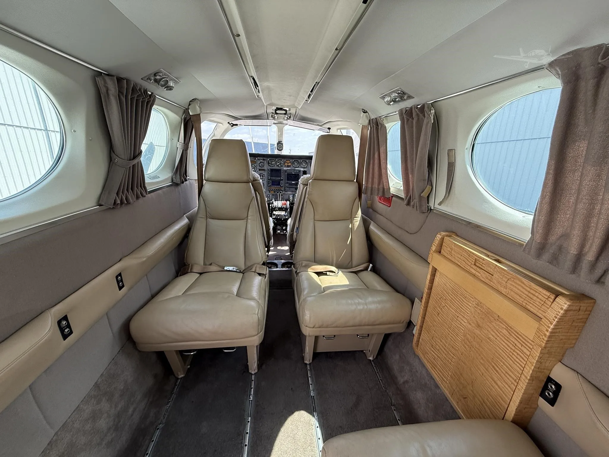 Cabin interior of a 1977 CESSNA 340A.