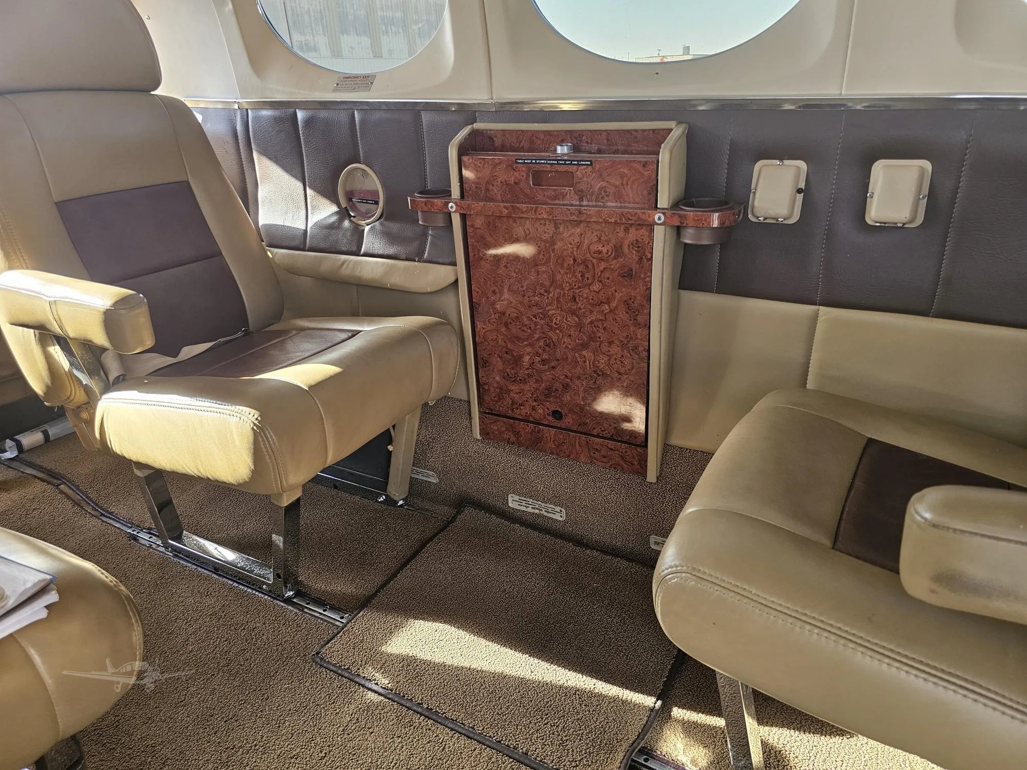 Cabin interior of a 1973 CESSNA 414.