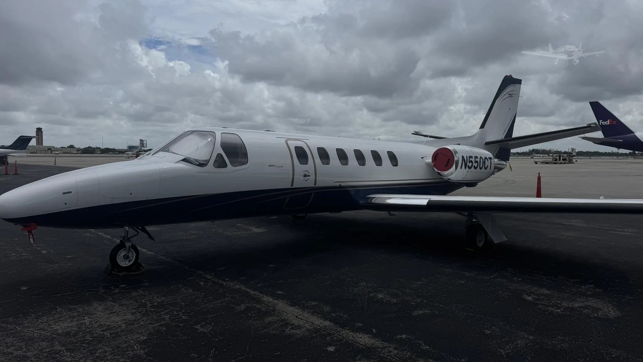 Exterior view of a 1978 CESSNA CITATION II, N550CT.