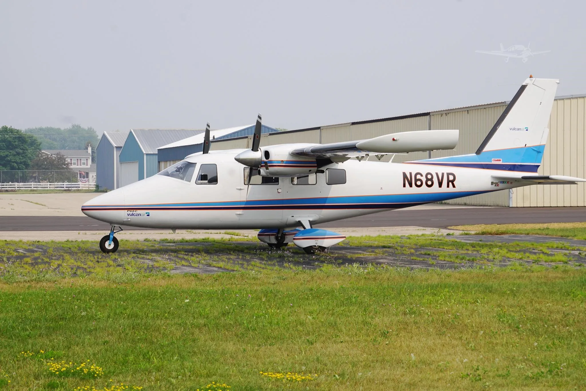 Exterior view of a 2004 VULCANAIR P.68C, N68VR.