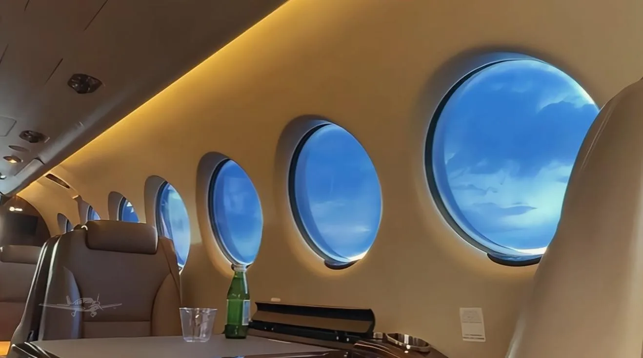 Cabin interior of a 2018 BEECHCRAFT KING AIR 350I.