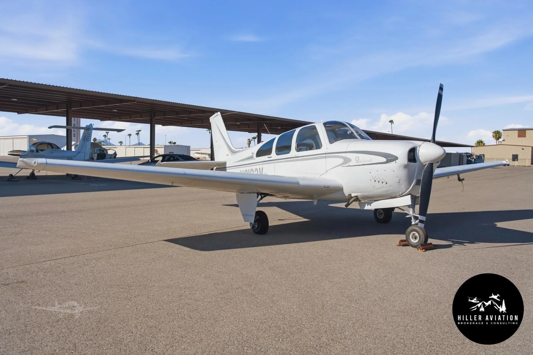 Exterior view of a 1965 BEECHCRAFT C33 DEBONAIR, N6103V.