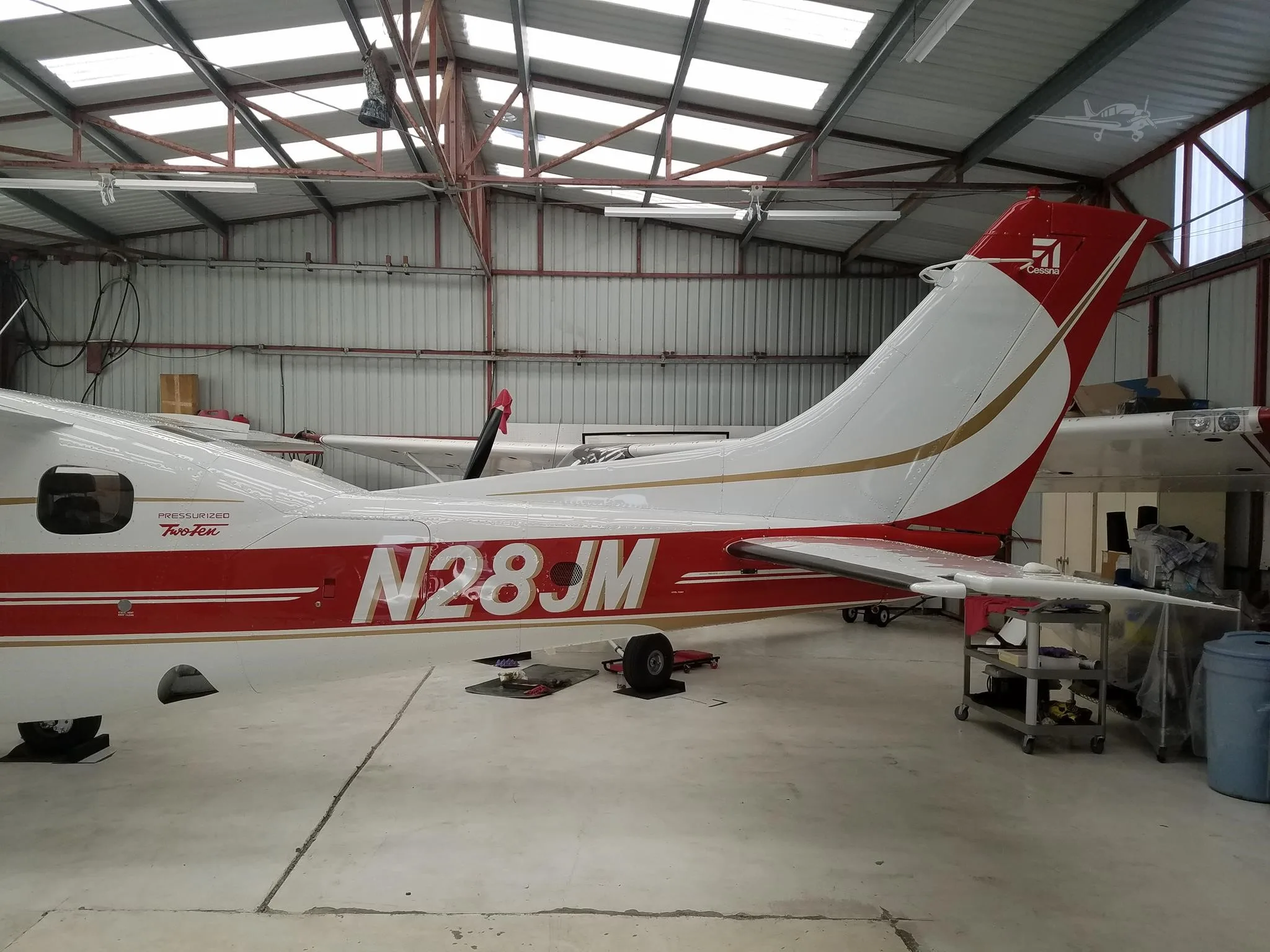 Exterior view of a 1980 CESSNA P210N, N28JM.
