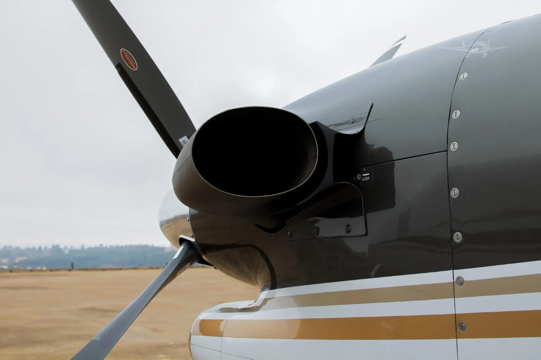 Engine detail of a 2020 BEECHCRAFT KING AIR 350I.