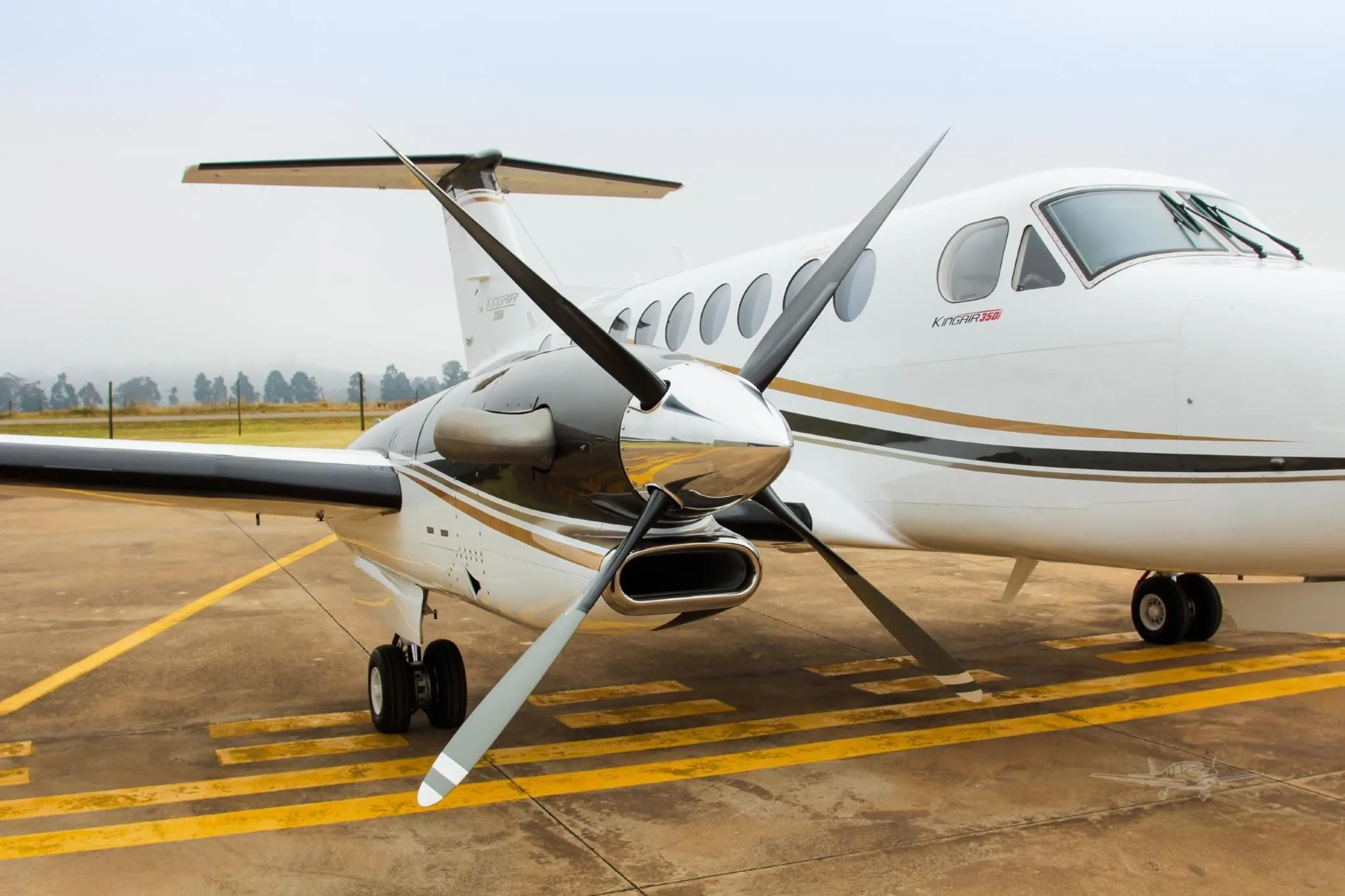 Exterior view of a 2020 BEECHCRAFT KING AIR 350I, ZS-TLP.