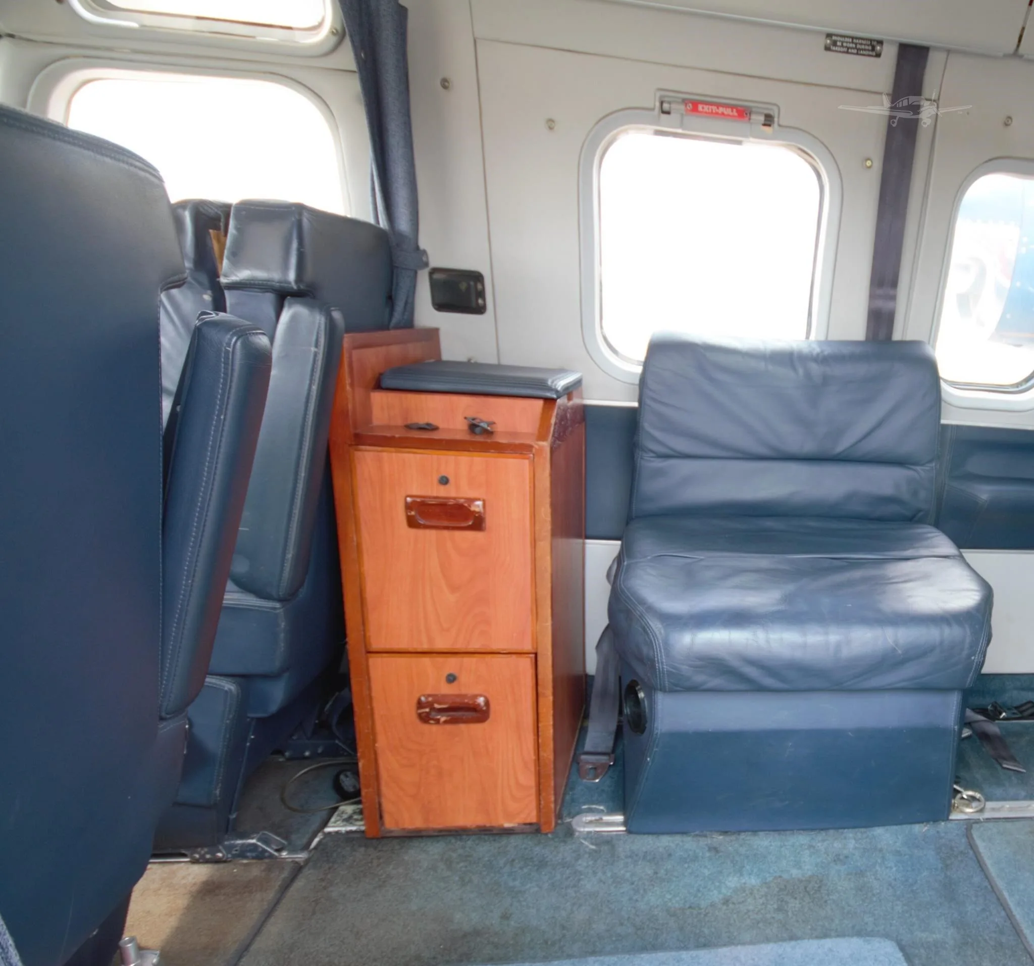 Cabin interior of a 1974 COMMANDER 690A.