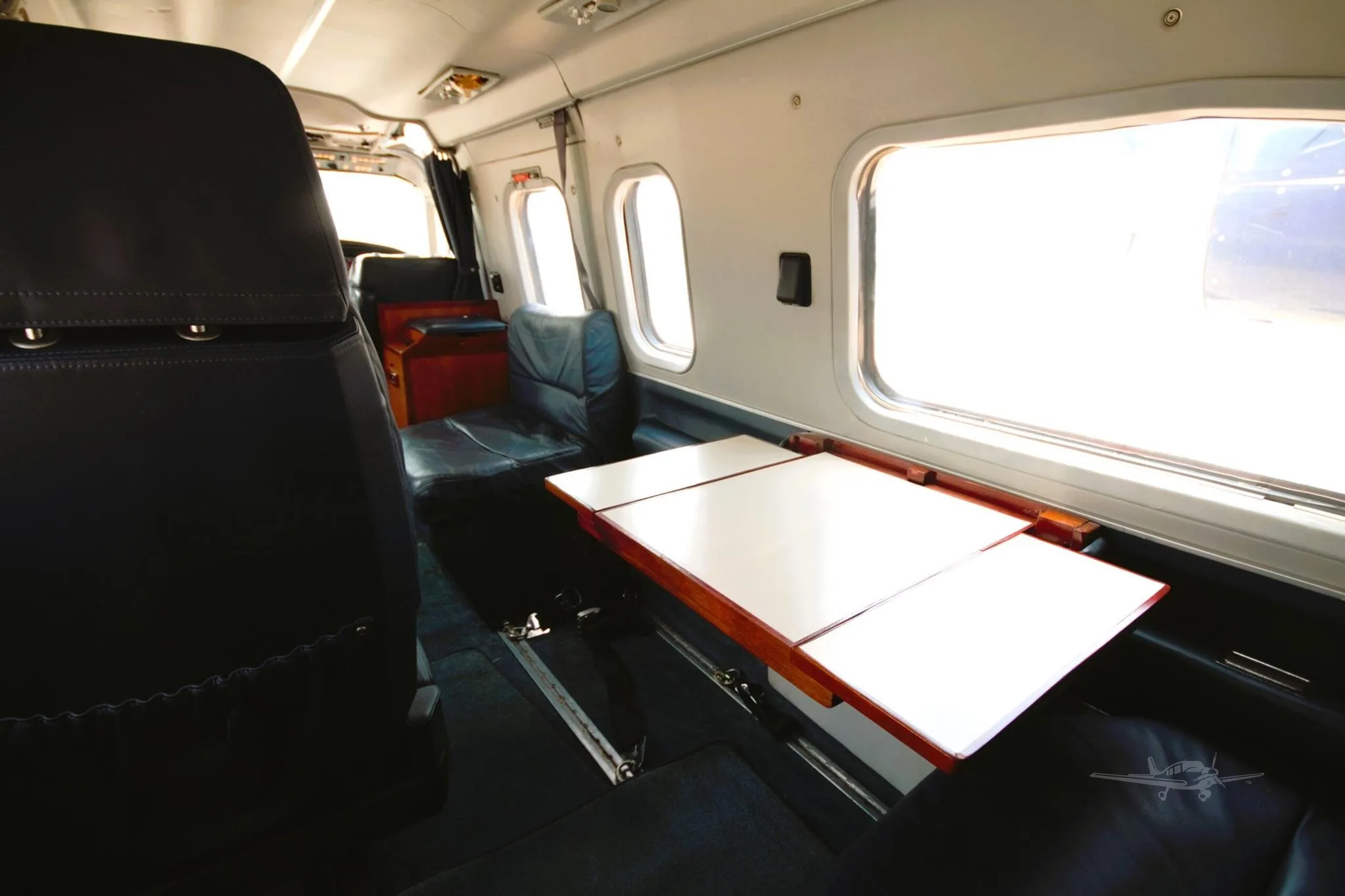 Cabin interior of a 1974 COMMANDER 690A.