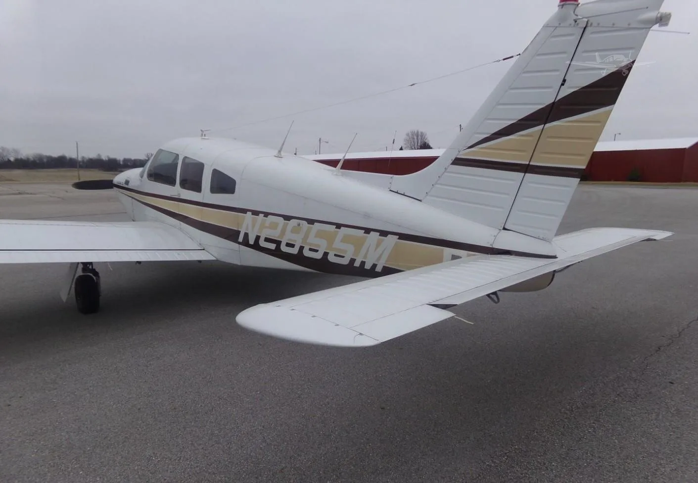 Exterior view of a 1978 PIPER TURBO ARROW III, N2855M.