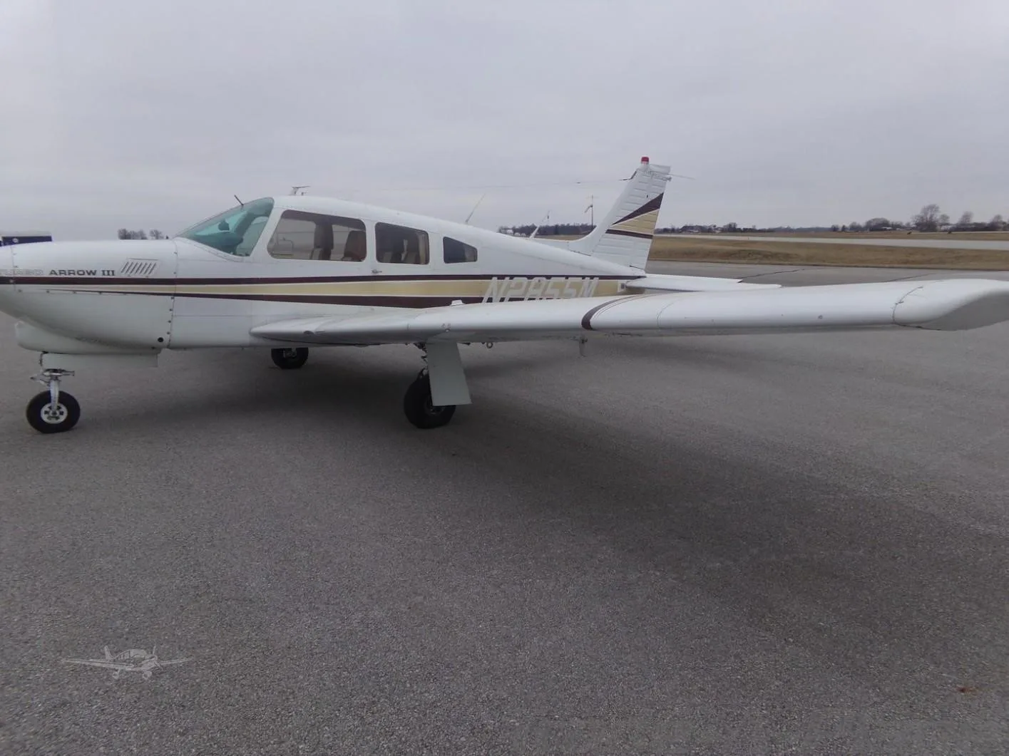 Exterior view of a 1978 PIPER TURBO ARROW III, N2855M.