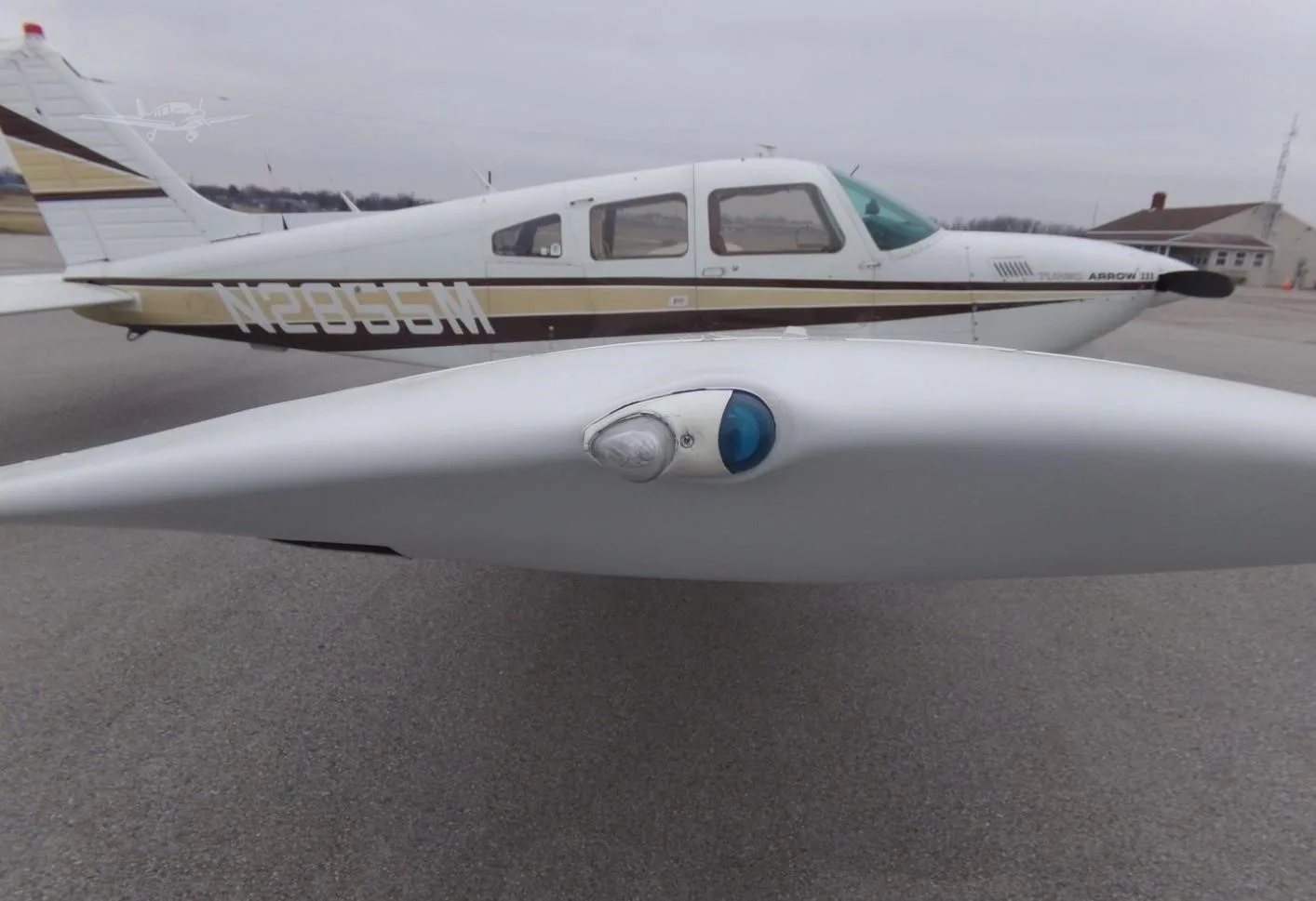 Exterior view of a 1978 PIPER TURBO ARROW III, N2855M.