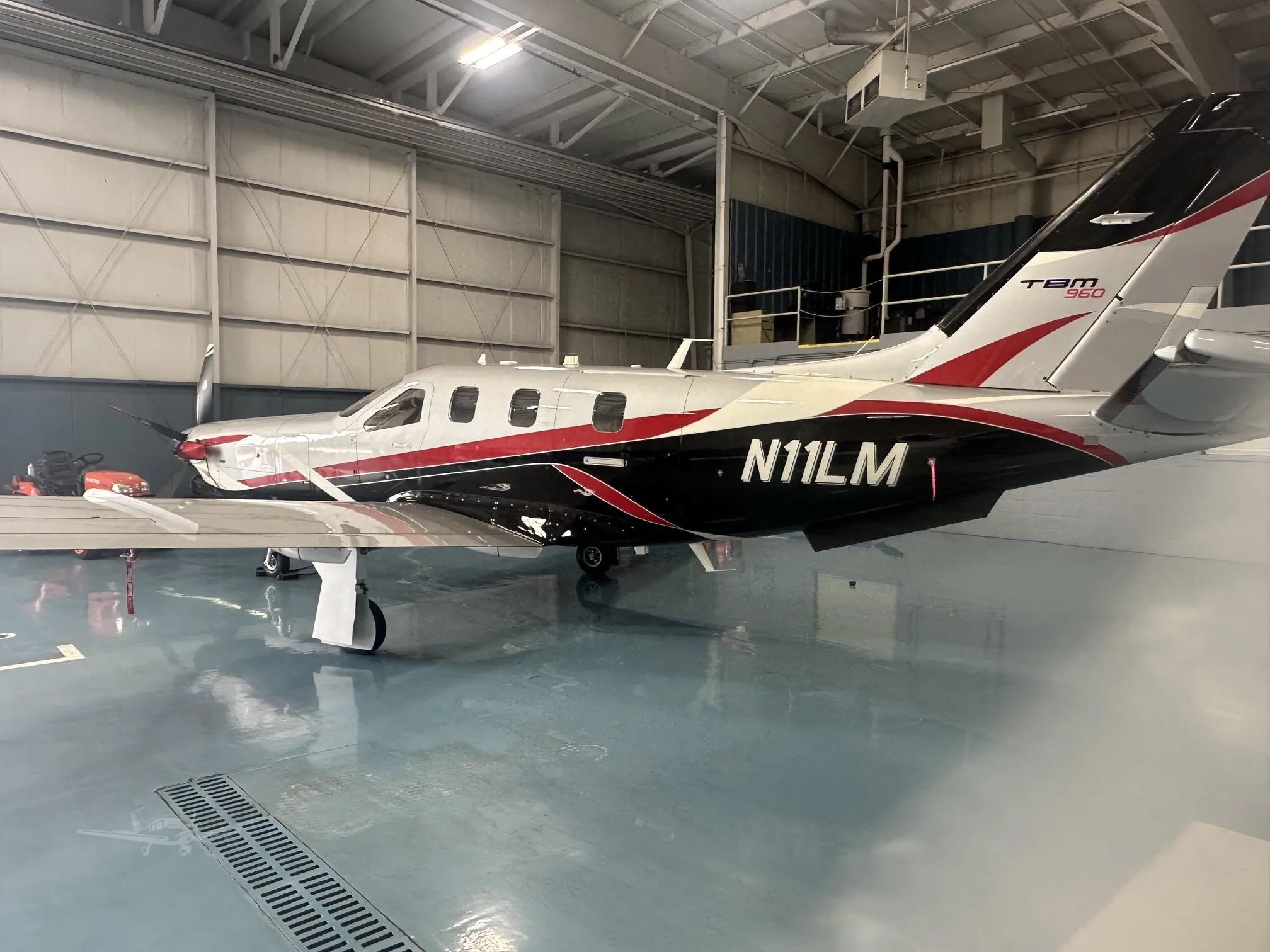 Exterior view of a 2023 DAHER TBM 960, N11LM.