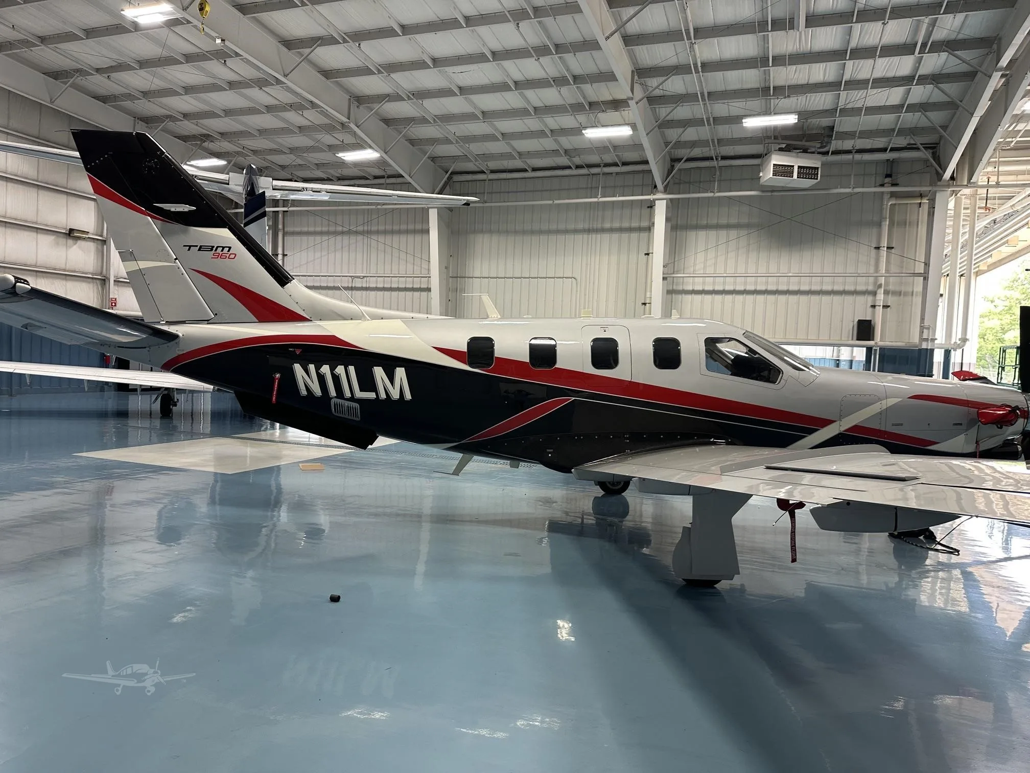 Exterior view of a 2023 DAHER TBM 960, N11LM.