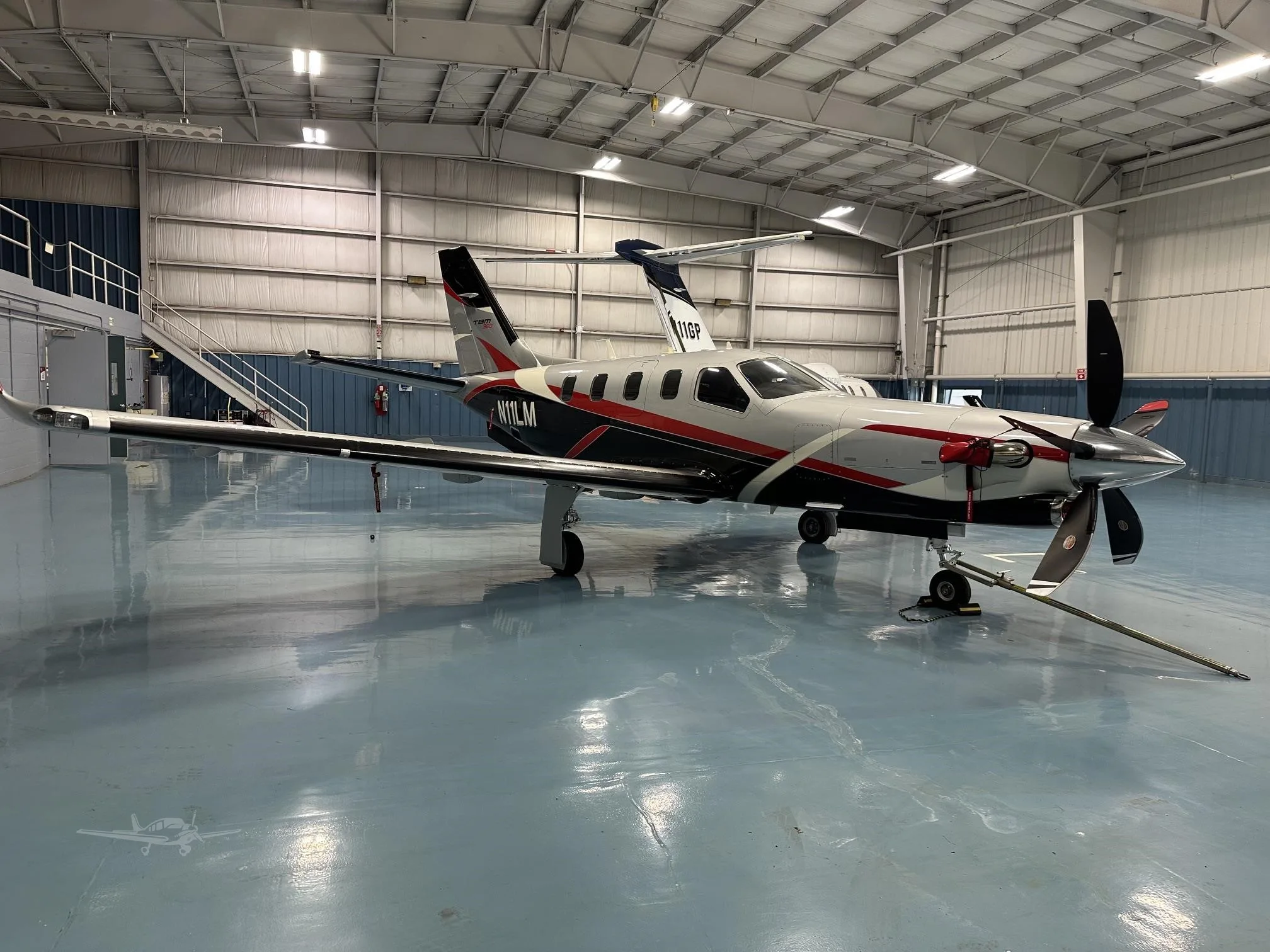 Exterior view of a 2023 DAHER TBM 960, N11LM.