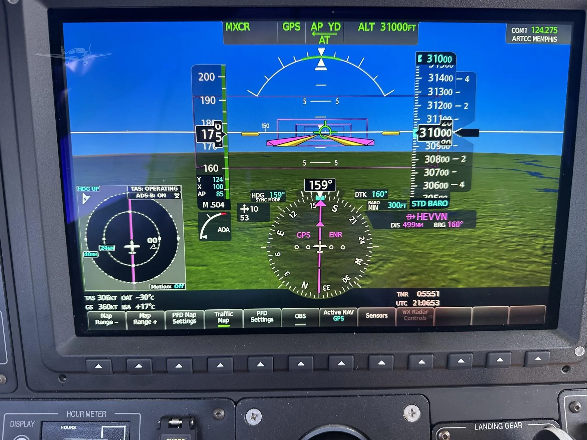 Avionics suite of a 2023 DAHER TBM 960.