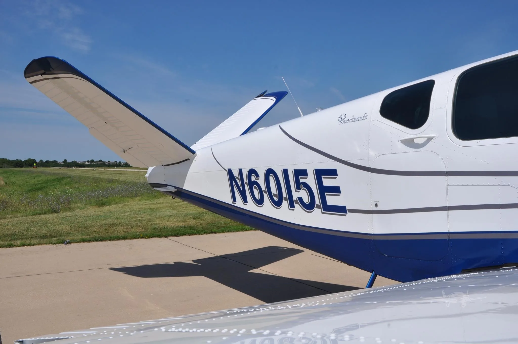 Exterior view of a 1959 BEECHCRAFT K35 BONANZA, N6015E.