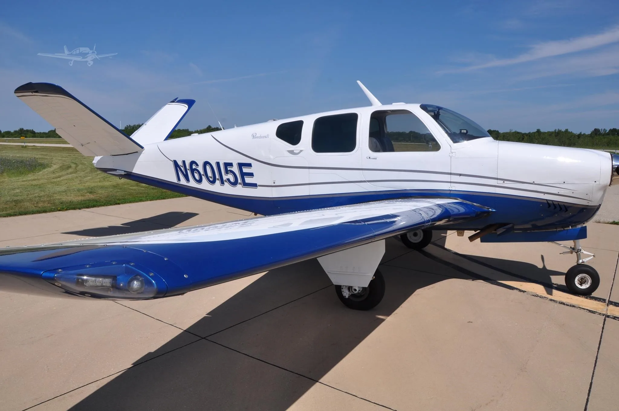 Exterior view of a 1959 BEECHCRAFT K35 BONANZA, N6015E.