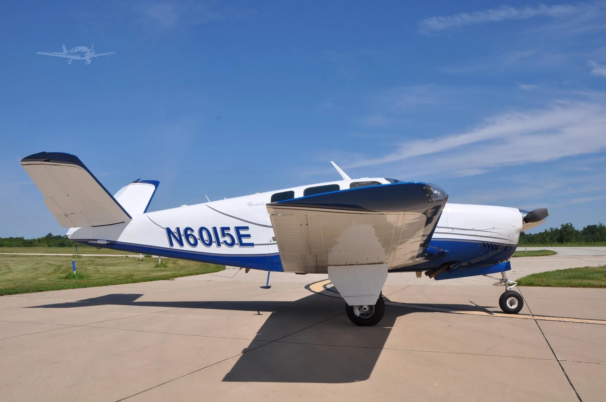 Exterior view of a 1959 BEECHCRAFT K35 BONANZA, N6015E.