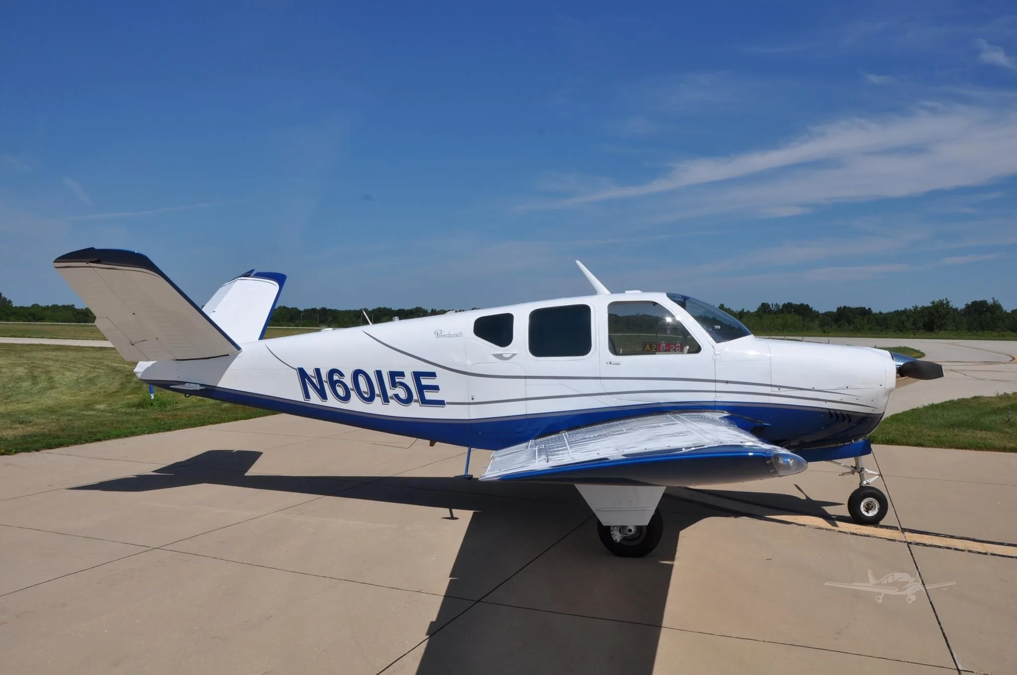 Exterior view of a 1959 BEECHCRAFT K35 BONANZA, N6015E.