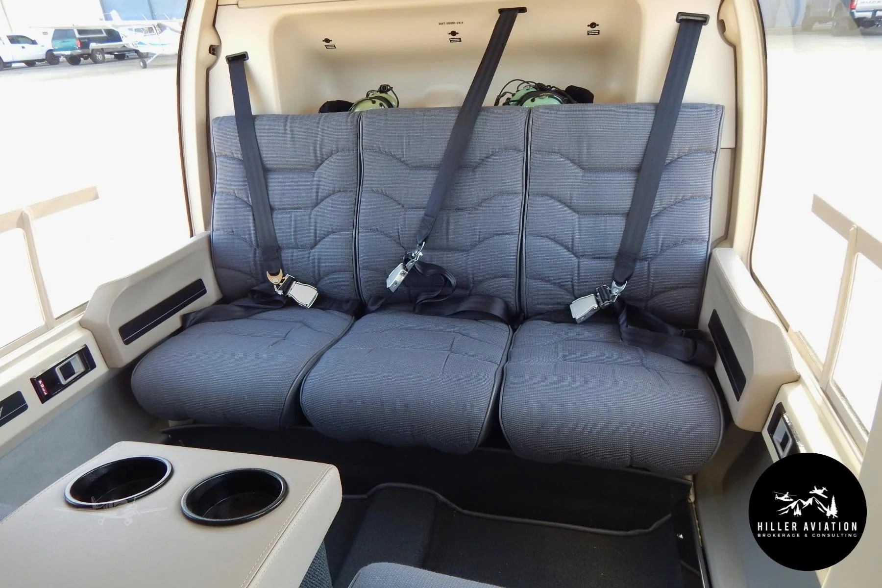 Cabin interior of a 2021 BELL 407GXI.