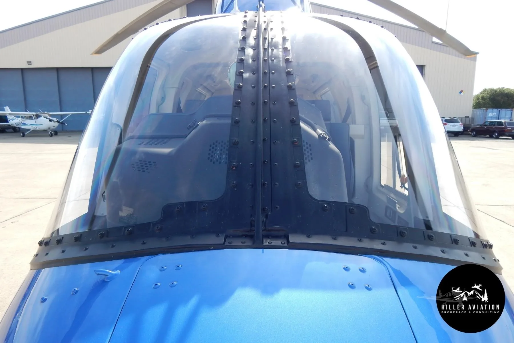 Cockpit and instrument panel of a 2021 BELL 407GXI.