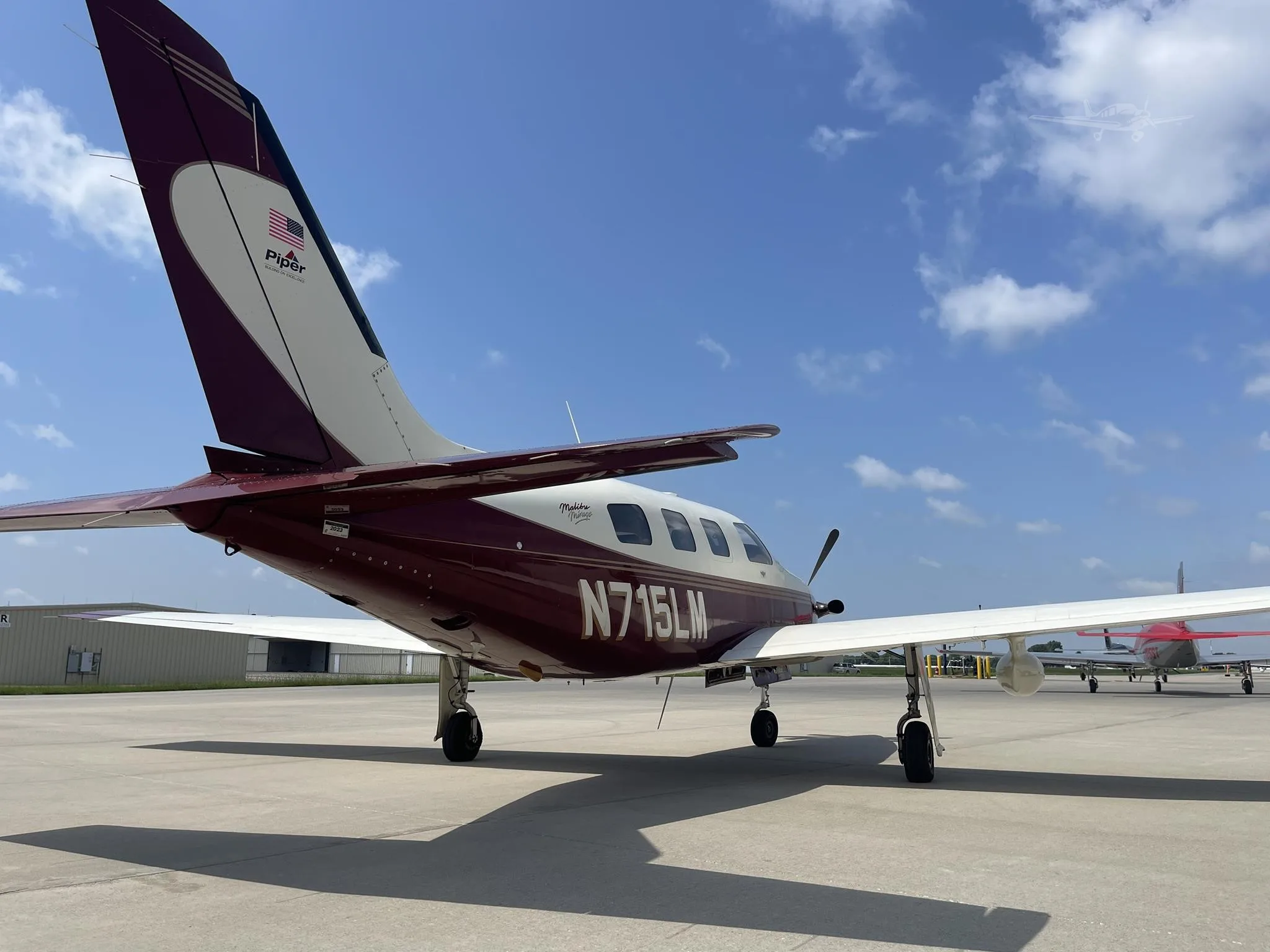 Exterior view of a 1998 PIPER JETPROP, N715LM.